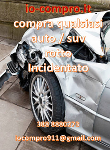 Ricerco compro qualsiasi auto incidentata max 10 anni di vita
