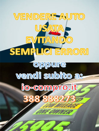 Vendere auto usata evitando semplici errori