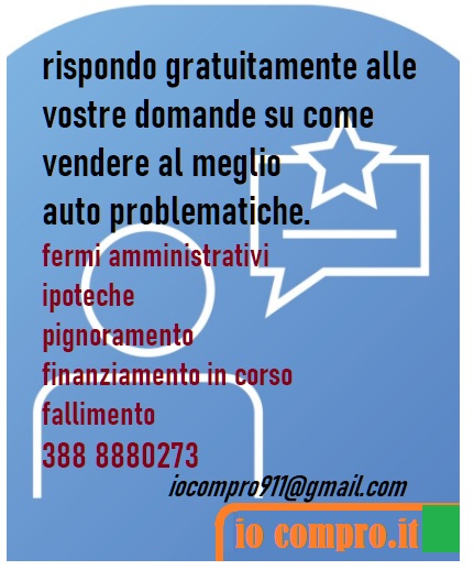 Risposte gratuite per: auto ipotecata, pignorata e fermo amministrativo